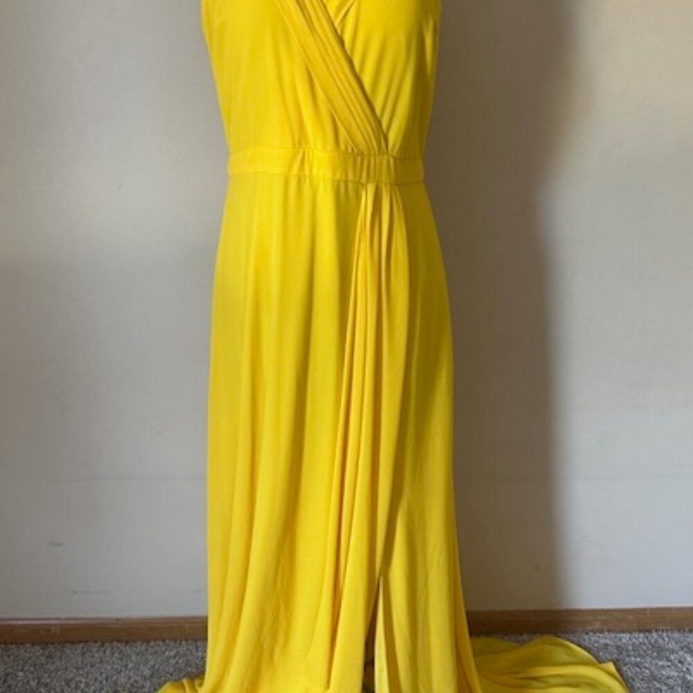 TFNC London Vibrant Yellow Dress 8547 Size 14